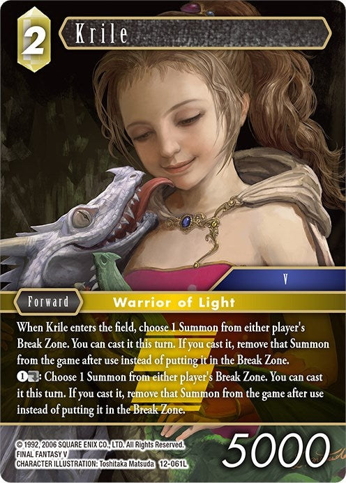 Image for Krile (Opus XII) (12-061L) - Final Fantasy TCG
