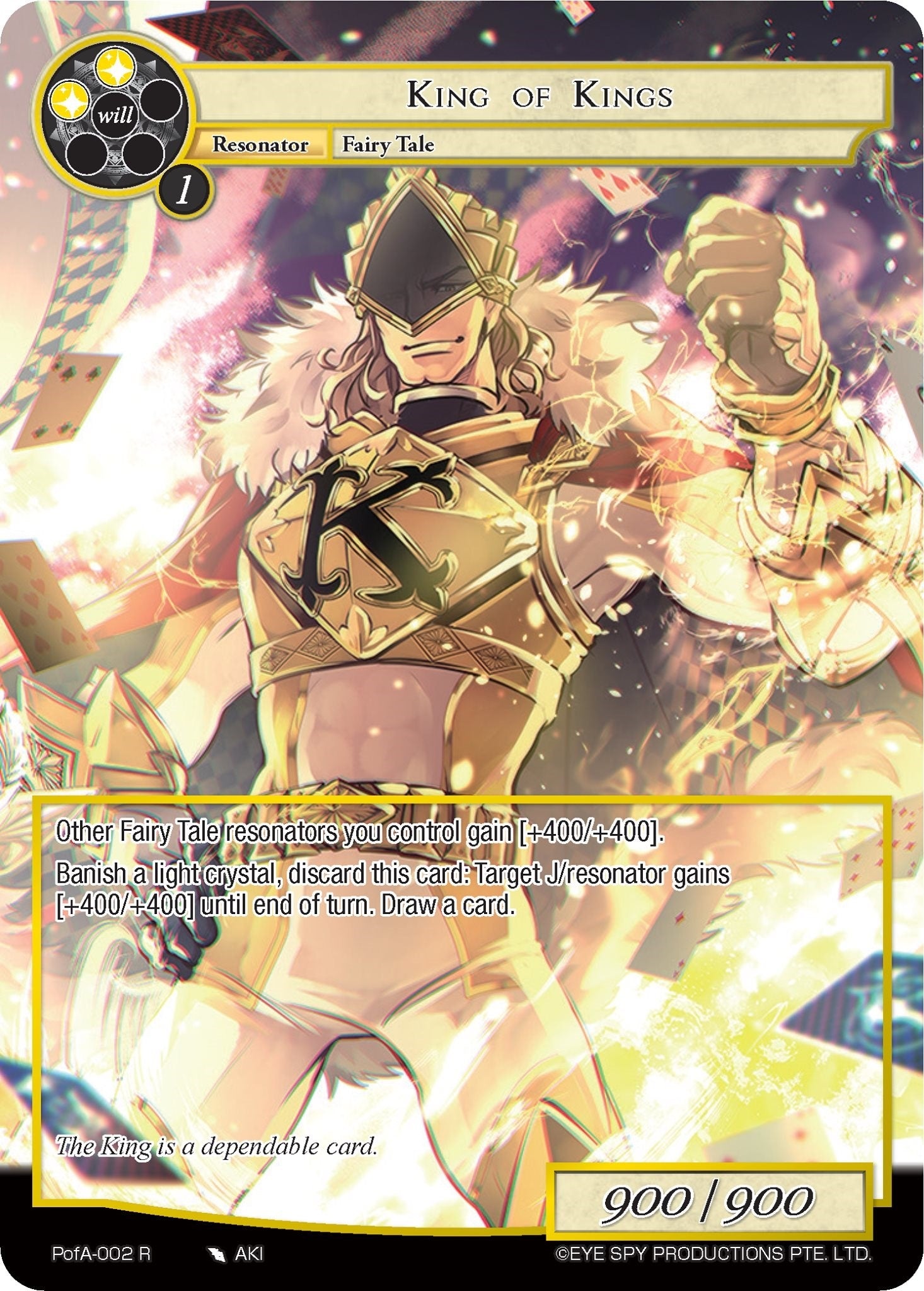 Image for King of Kings (Full Art) (Alice Origin IV: Prologue of Attoractia) (PofA-002) - Force of Will