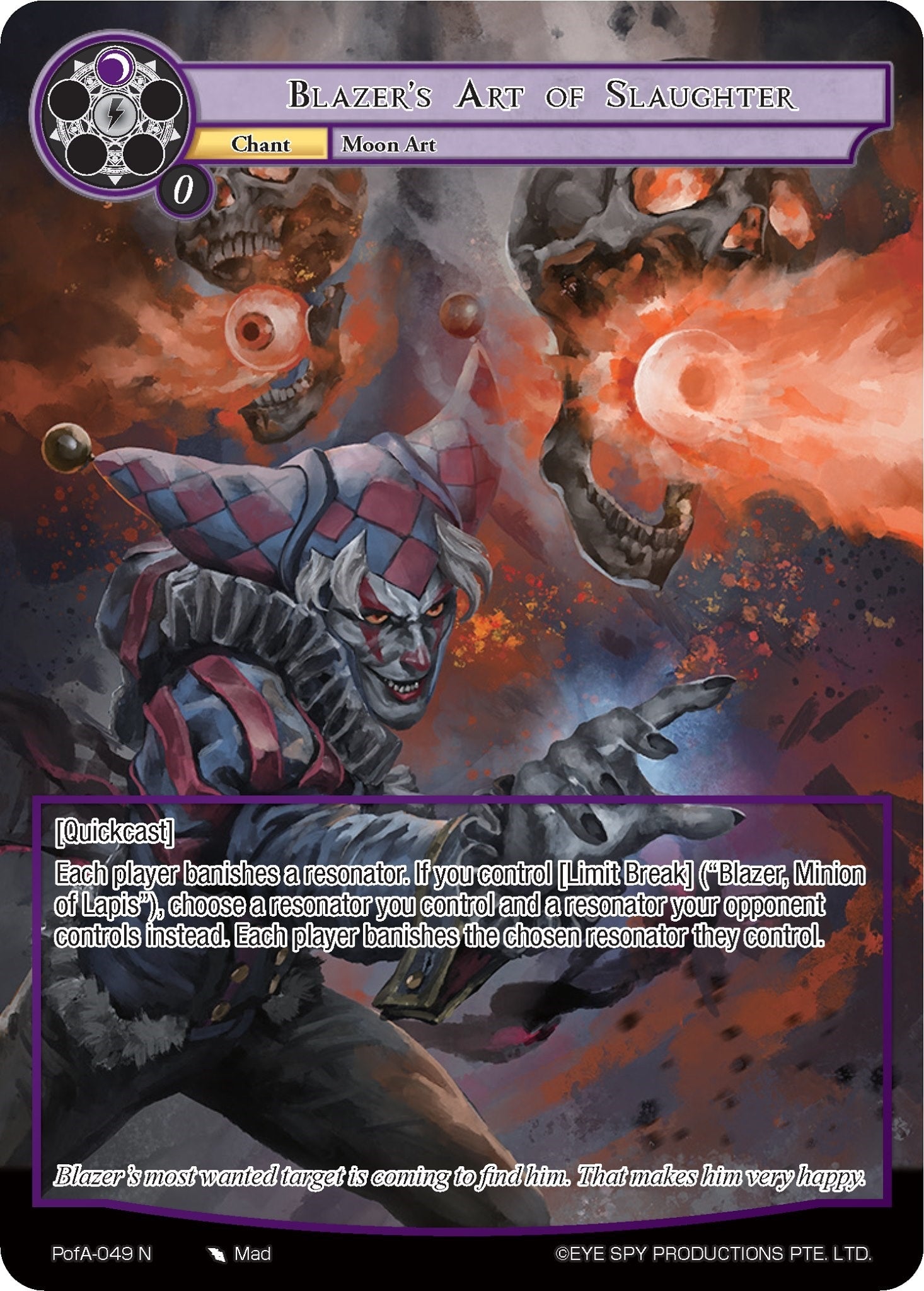 Image for Blazer's Art of Slaughter (Full Art) (Alice Origin IV: Prologue of Attoractia) (PofA-049) - Force of Will