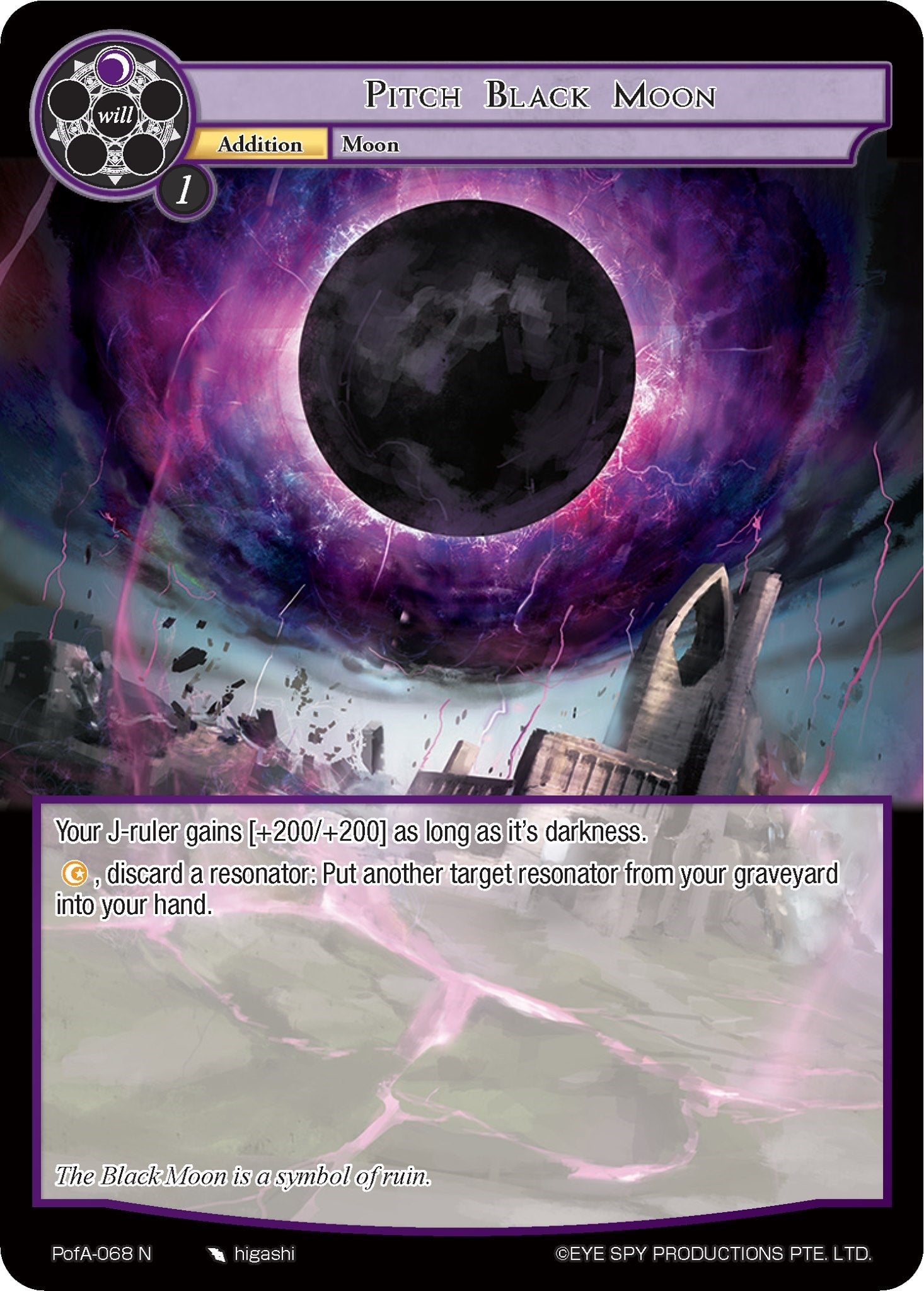 Image for Pitch Black Moon (Alice Origin IV: Prologue of Attoractia) (PofA-068) - Force of Will