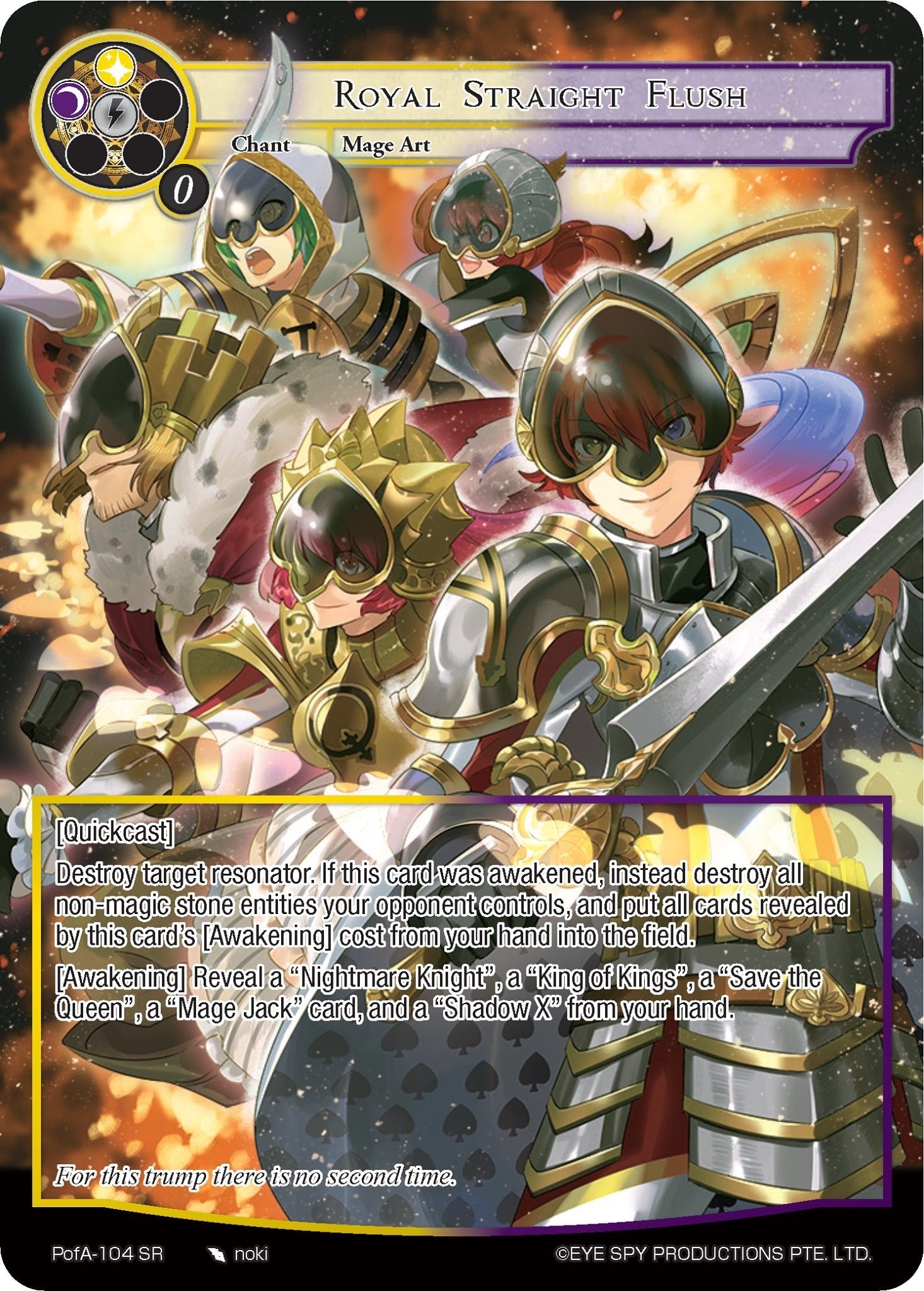 Image for Royal Straight Flush (Full Art) (Alice Origin IV: Prologue of Attoractia) (PofA-104) - Force of Will
