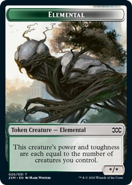 Image for Elemental // Shapeshifter Double-Sided Token (Double Masters) (20 // 2) - Magic: The Gathering