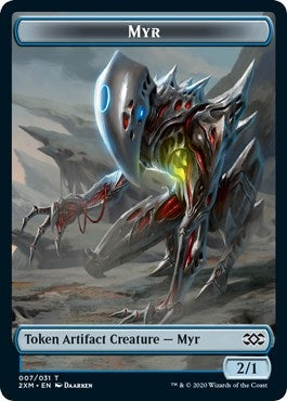Image for Myr (007) // Wolf Double-Sided Token (Double Masters) (7 // 19) - Magic: The Gathering