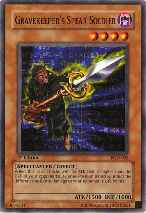 Image for Gravekeeper's Spear Soldier (Pharaonic Guardian) (PGD-062) - YuGiOh