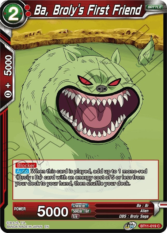 Image for Ba, Broly's First Friend (Vermilion Bloodline) (BT11-019) - Dragon Ball Super: Masters