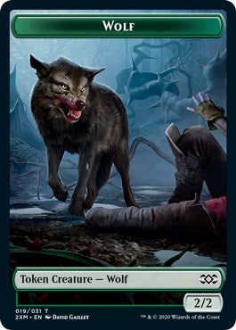 Image for Wolf // Wurm (030) Double-Sided Token (Double Masters) (19 // 30) - Magic: The Gathering