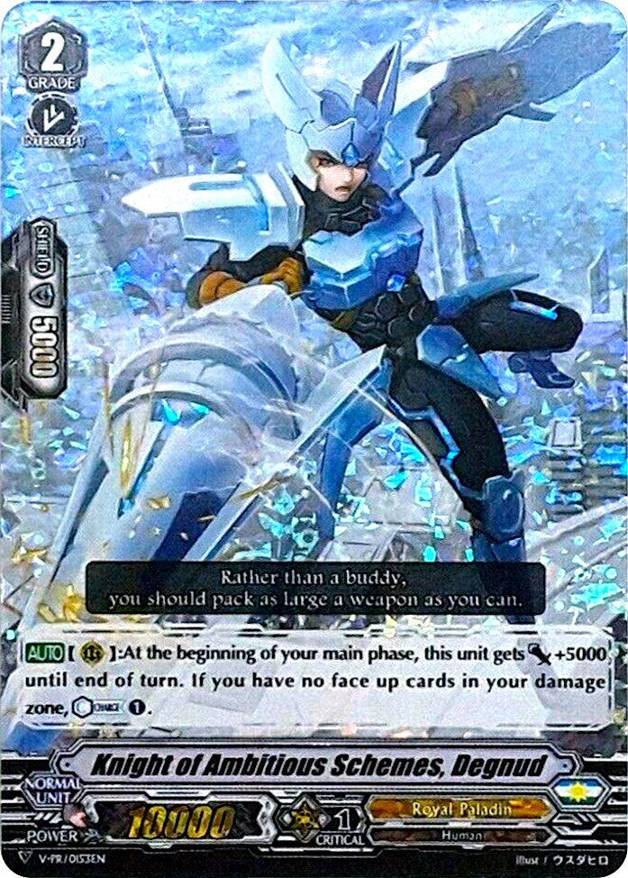 Image for Knight of Ambitious Schemes, Degnud (RRR Foil) (V Promo Cards) (V-PR/0153EN) - Cardfight Vanguard