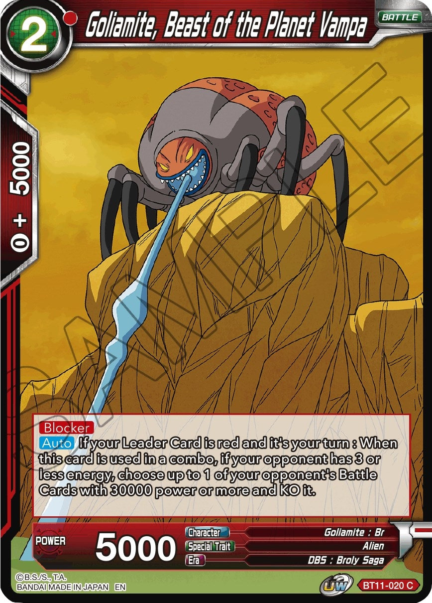 Image for Goliamite, Beast of the Planet Vampa (Vermilion Bloodline) (BT11-020) - Dragon Ball Super: Masters