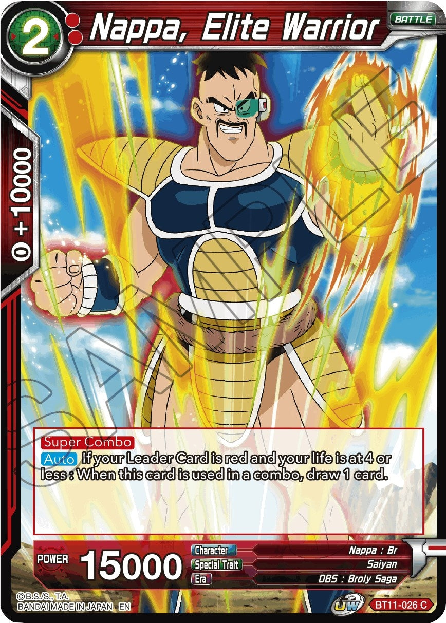 Image for Nappa, Elite Warrior (Vermilion Bloodline) (BT11-026) - Dragon Ball Super: Masters