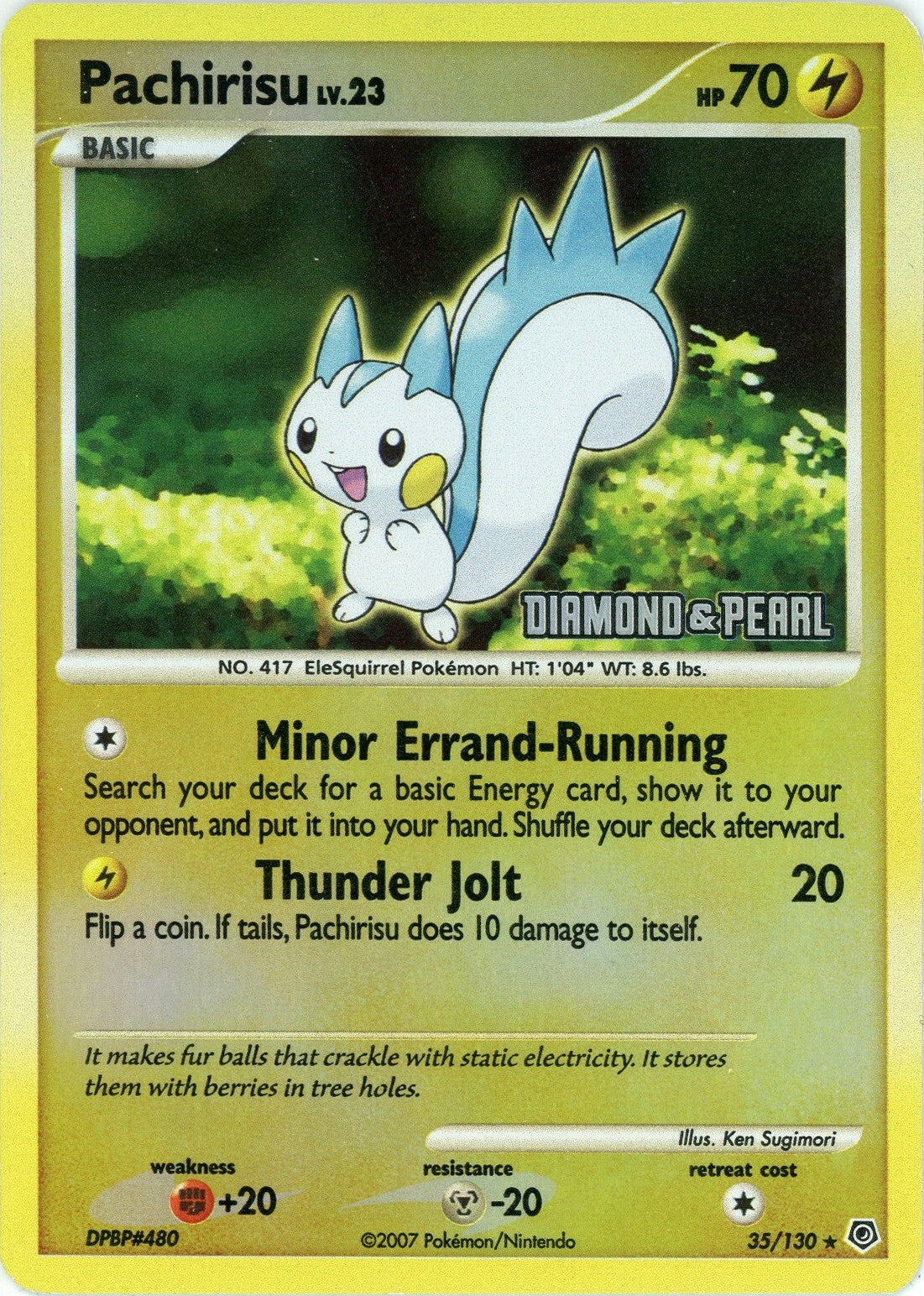 Image for Pachirisu - 35/130 [Diamond & Pearl] (Burger King Promos) (035/130) - Pokemon