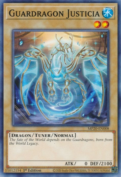 Image for Guardragon Justicia (2020 Tin of Lost Memories) (MP20-EN008) - YuGiOh