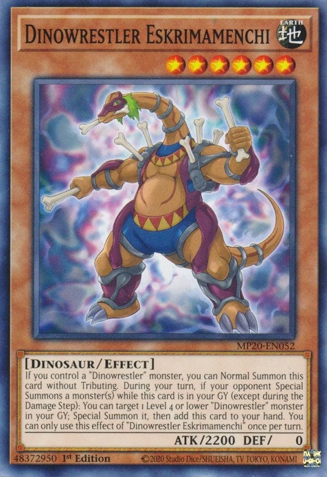 Image for Dinowrestler Eskrimamenchi (2020 Tin of Lost Memories) (MP20-EN052) - YuGiOh