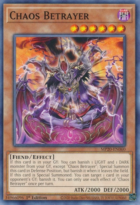 Image for Chaos Betrayer (2020 Tin of Lost Memories) (MP20-EN060) - YuGiOh
