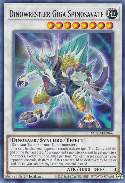 Image for Dinowrestler Giga Spinosavate (2020 Tin of Lost Memories) (MP20-EN066) - YuGiOh