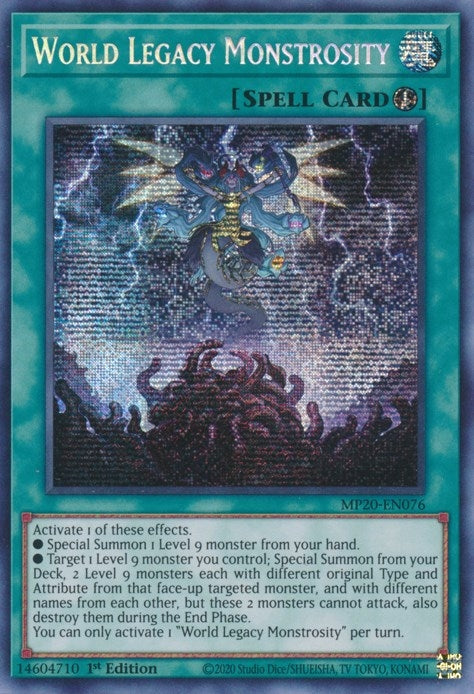Image for World Legacy Monstrosity (2020 Tin of Lost Memories) (MP20-EN076) - YuGiOh