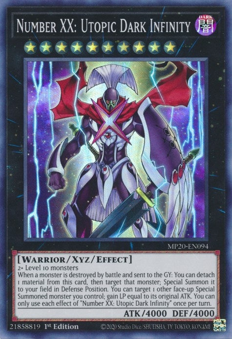 Image for Number XX: Utopic Dark Infinity (2020 Tin of Lost Memories) (MP20-EN094) - YuGiOh