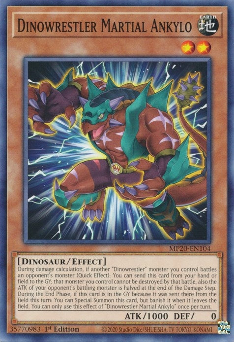 Image for Dinowrestler Martial Ankylo (2020 Tin of Lost Memories) (MP20-EN104) - YuGiOh