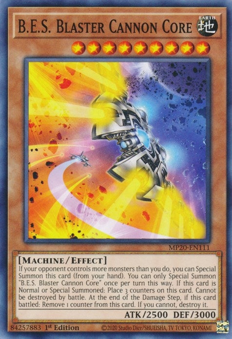 Image for B.E.S. Blaster Cannon Core (2020 Tin of Lost Memories) (MP20-EN111) - YuGiOh