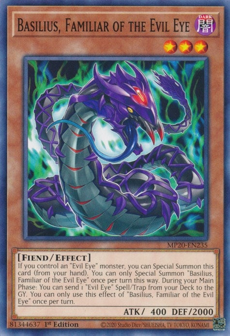 Image for Basilius, Familiar of the Evil Eye (2020 Tin of Lost Memories) (MP20-EN235) - YuGiOh