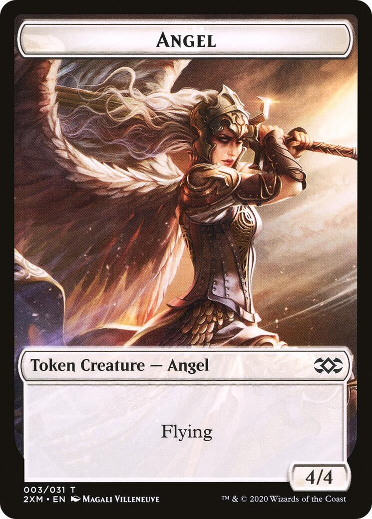 Image for Angel // Human Soldier Double-Sided Token (Double Masters) (3 // 5) - Magic: The Gathering