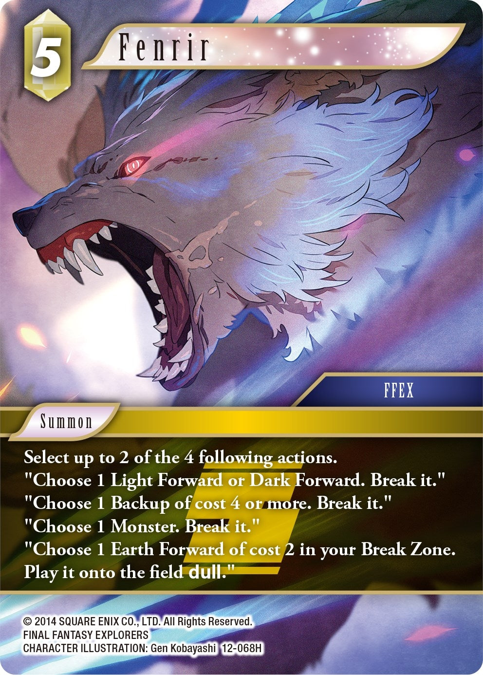 Image for Fenrir (Opus XII) (12-068H) - Final Fantasy TCG