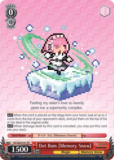 Image for Dot Ram [Memory Snow] (Re:ZERO Memory Snow) (RZ/S68-E101 PR) - Weiss Schwarz