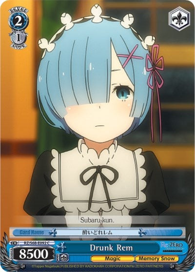Image for Drunk Rem (Re:ZERO Memory Snow) (RZ/S68-E092 C) - Weiss Schwarz