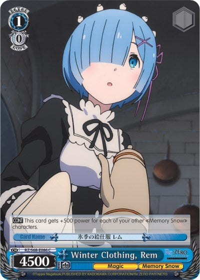 Image for Winter Clothing, Rem (Re:ZERO Memory Snow) (RZ/S68-E086 C) - Weiss Schwarz