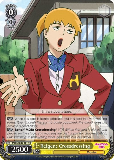 Image for Reigen: Crossdressing (Mob Psycho 100) (MOB/SX02-T01 TD) - Weiss Schwarz
