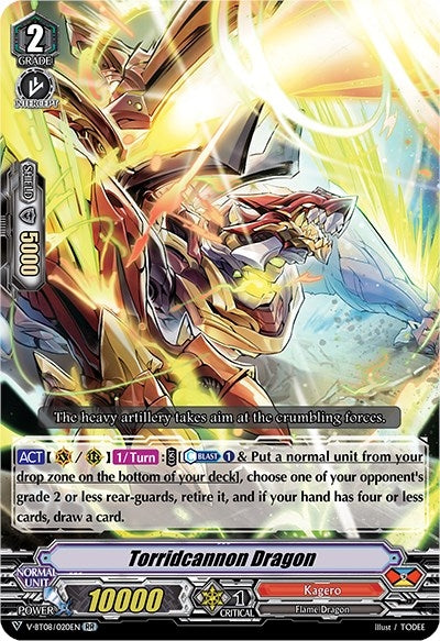 Image for Torridcannon Dragon (V-BT08: Silverdust Blaze) (V-BT08/020EN RR) - Cardfight Vanguard