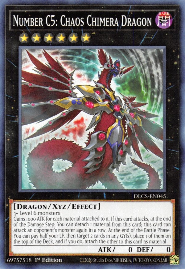 Image for Number C5: Chaos Chimera Dragon (Dragons of Legend: The Complete Series) (DLCS-EN045) - YuGiOh