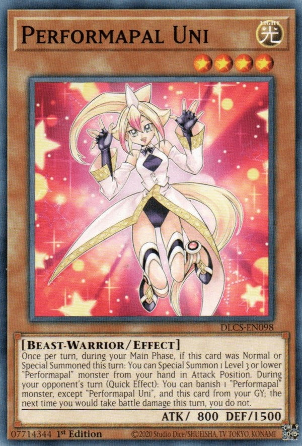 Image for Performapal Uni (Dragons of Legend: The Complete Series) (DLCS-EN098) - YuGiOh