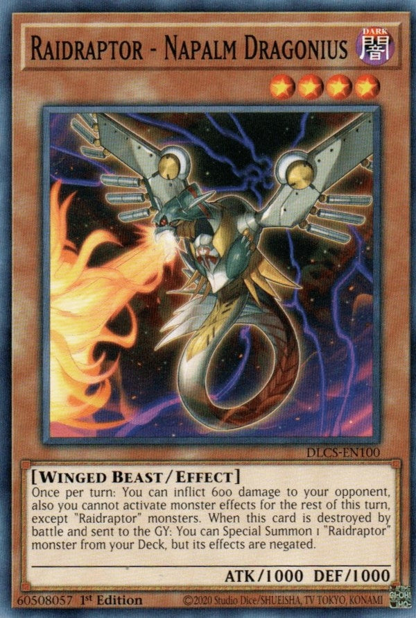 Image for Raidraptor - Napalm Dragonius (Dragons of Legend: The Complete Series) (DLCS-EN100) - YuGiOh