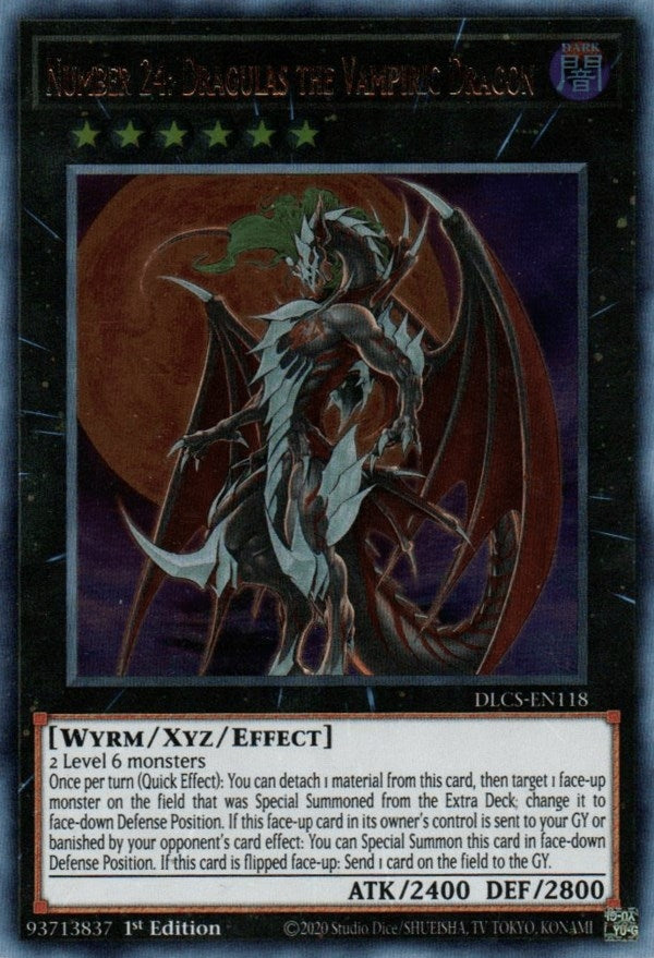 Image for Number 24: Dragulas the Vampiric Dragon (Dragons of Legend: The Complete Series) (DLCS-EN118) - YuGiOh