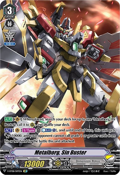 Image for Metalborg, Sin Buster (SP) (V-BT08: Silverdust Blaze) (V-BT08/SP17EN SP) - Cardfight Vanguard