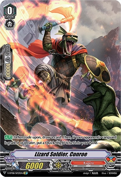 Image for Lizard Soldier, Conroe (SP) (V-BT08: Silverdust Blaze) (V-BT08/SP23EN SP) - Cardfight Vanguard