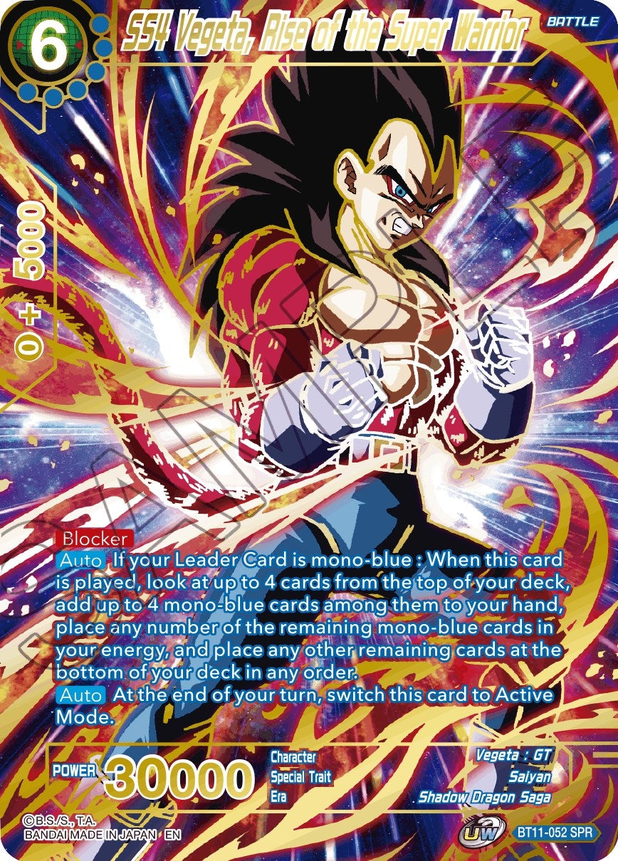 Image for SS4 Vegeta, Rise of the Super Warrior (SPR) (Vermilion Bloodline) (BT11-052) - Dragon Ball Super: Masters