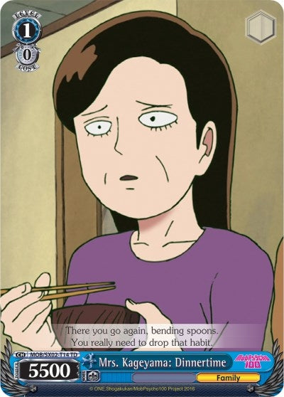 Image for Mrs. Kageyama: Dinnertime (Mob Psycho 100) (MOB/SX02-T14 TD) - Weiss Schwarz