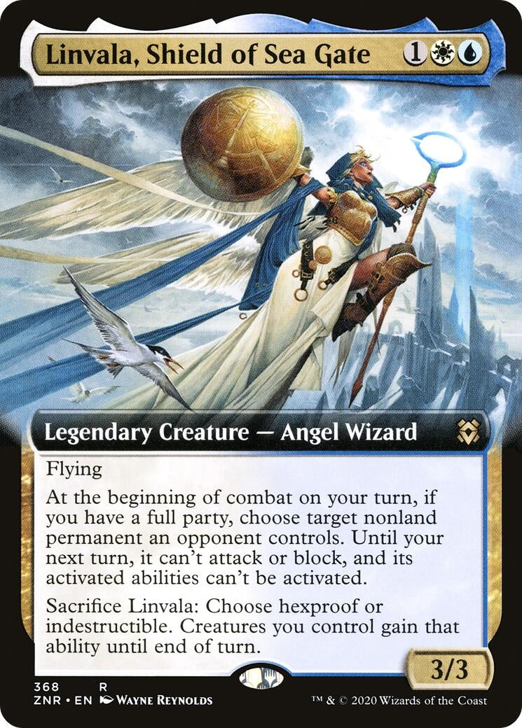 Image for Linvala, Shield of Sea Gate (Extended Art) (Zendikar Rising) (368) - Magic: The Gathering