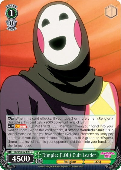 Image for Dimple: (LOL) Cult Leader (Mob Psycho 100) (MOB/SX02-025 R) - Weiss Schwarz