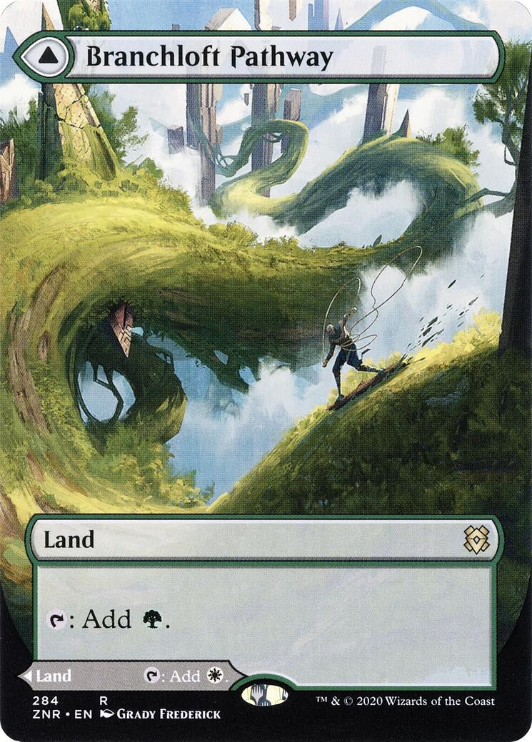 Image for Branchloft Pathway (Borderless) (Zendikar Rising) (284) - Magic: The Gathering