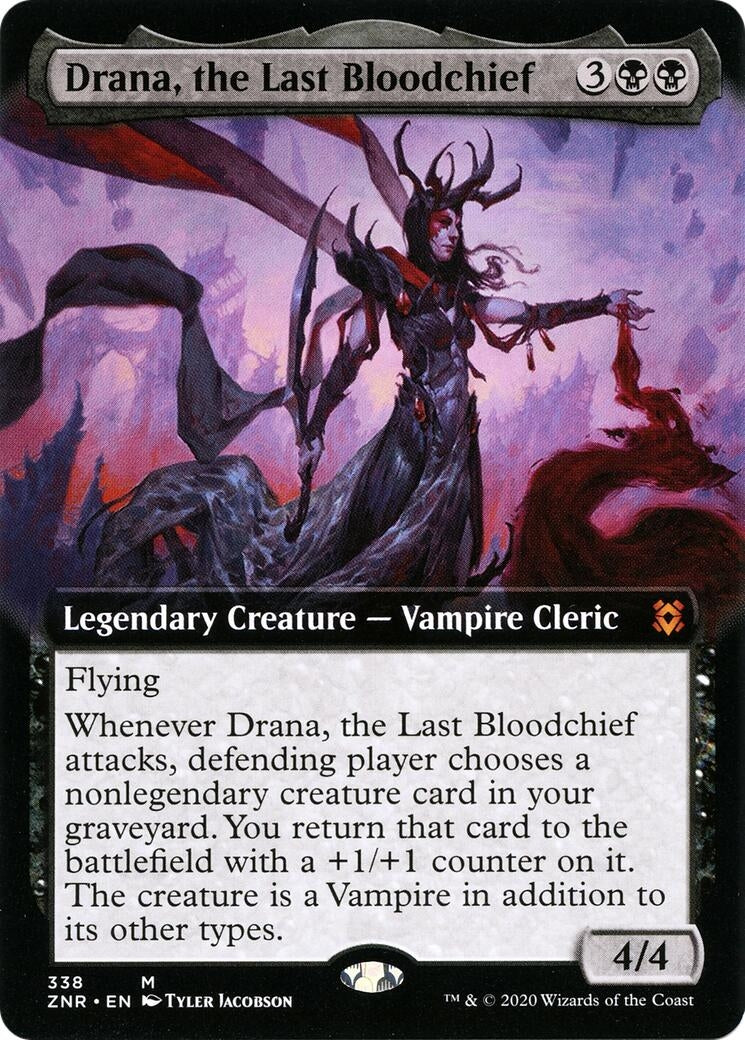 Image for Drana, the Last Bloodchief (Extended Art) (Zendikar Rising) (338) - Magic: The Gathering