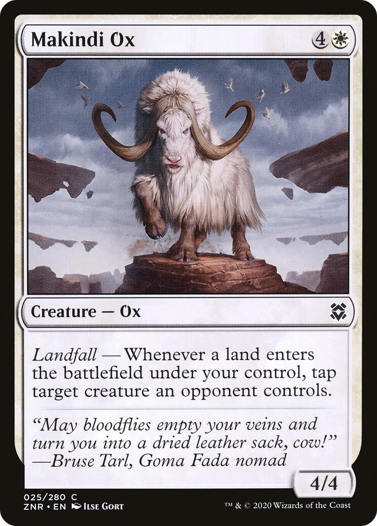 Image for Makindi Ox (Zendikar Rising) (25) - Magic: The Gathering