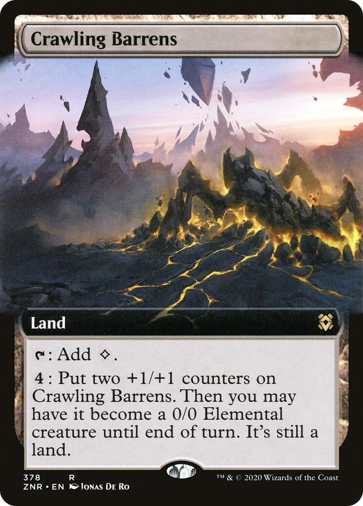 Image for Crawling Barrens (Extended Art) (Zendikar Rising) (378) - Magic: The Gathering