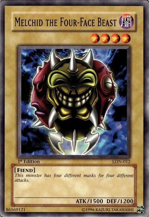 Image for Melchid the Four-Face Beast (Labyrinth of Nightmare) (LON-012) - YuGiOh