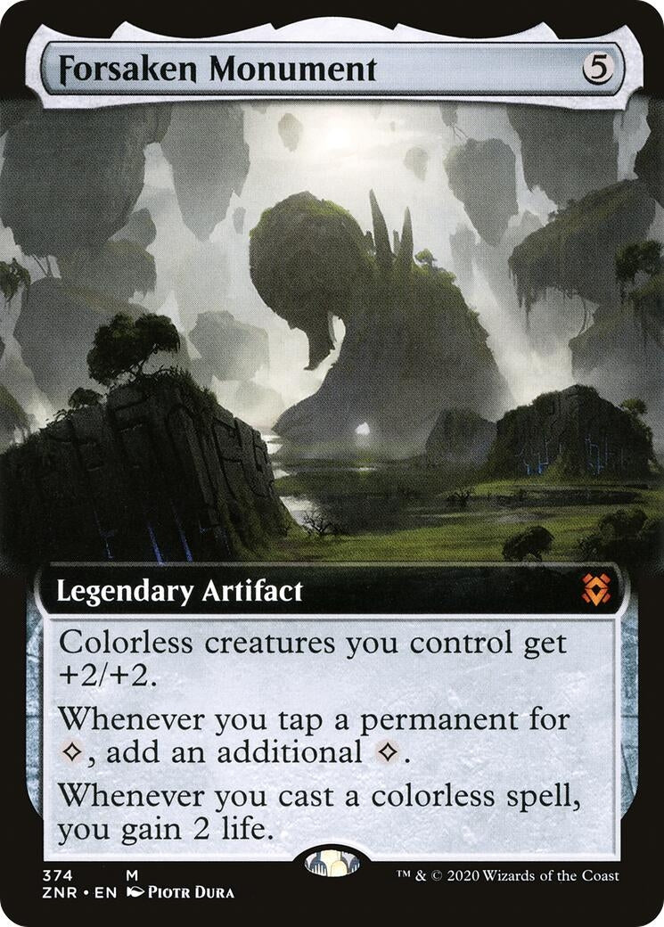 Image for Forsaken Monument (Extended Art) (Zendikar Rising) (374) - Magic: The Gathering