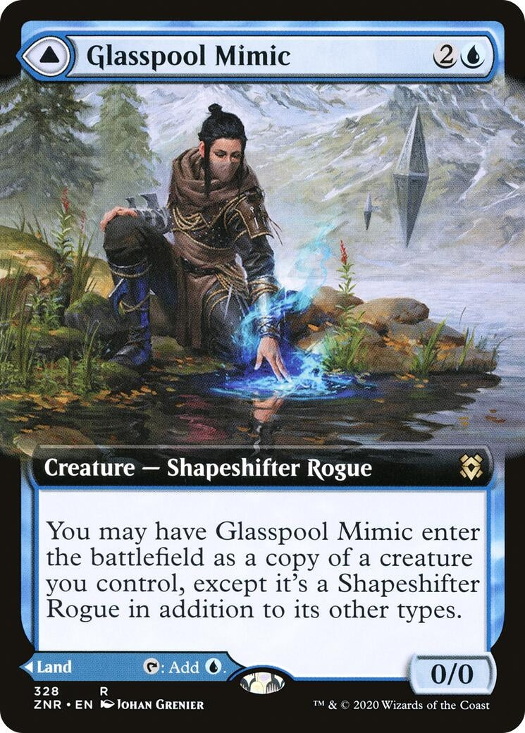 Image for Glasspool Mimic (Extended Art) (Zendikar Rising) (328) - Magic: The Gathering