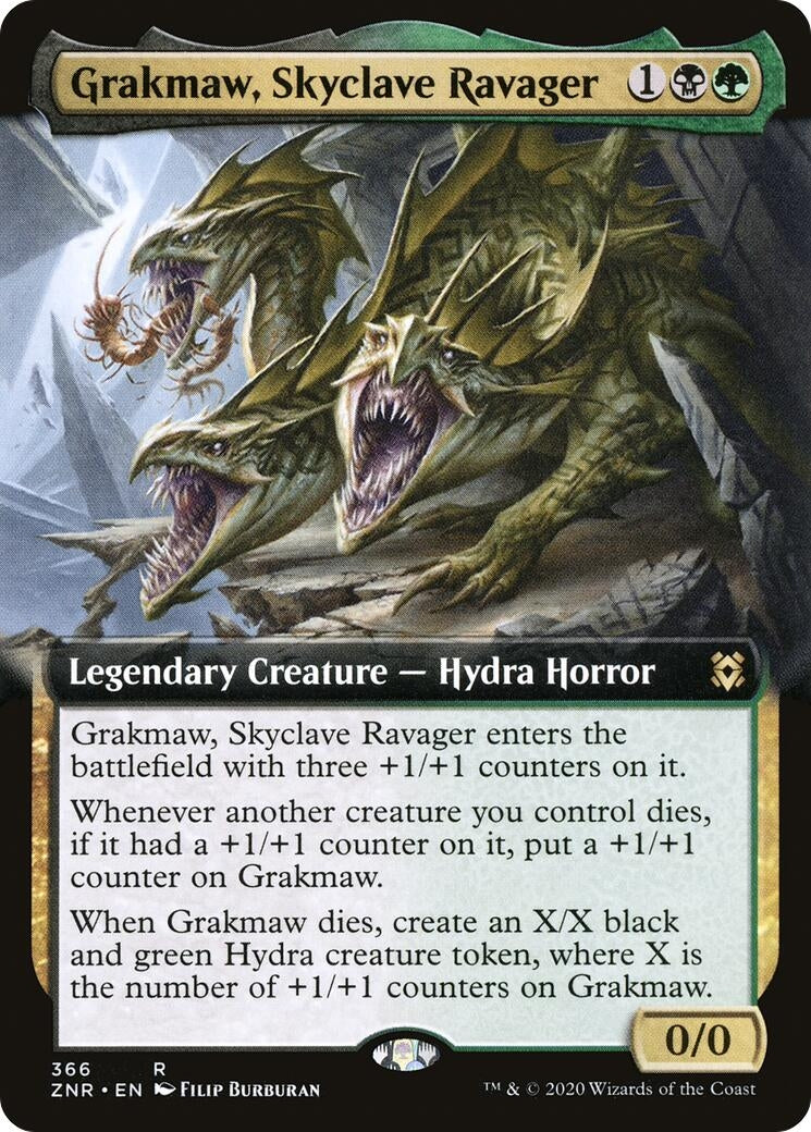 Image for Grakmaw, Skyclave Ravager (Extended Art) (Zendikar Rising) (366) - Magic: The Gathering