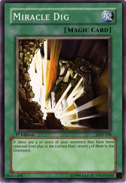 Image for Miracle Dig (Labyrinth of Nightmare) (LON-100) - YuGiOh