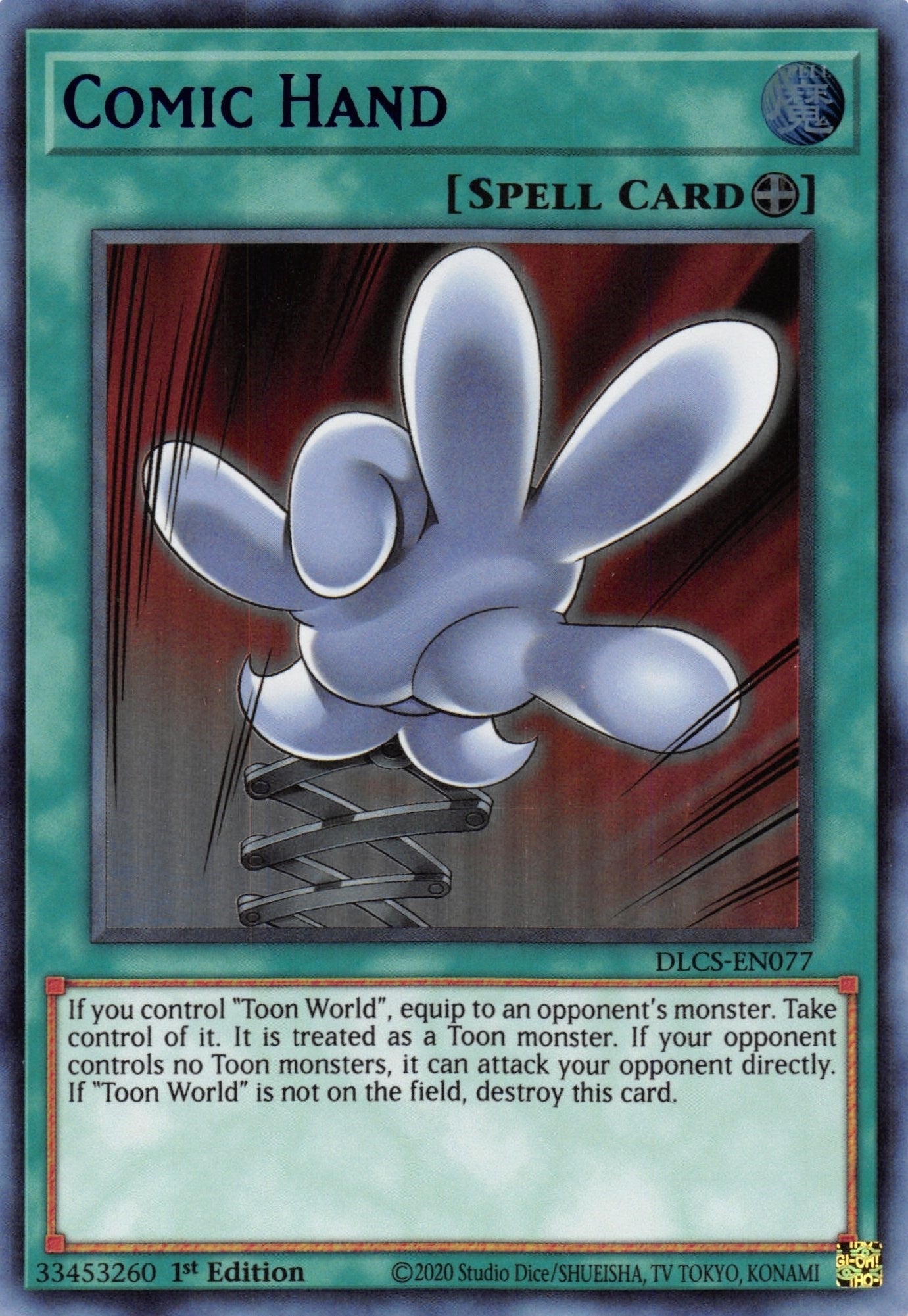 Image for Comic Hand (Blue) (Dragons of Legend: The Complete Series) (DLCS-EN077) - YuGiOh